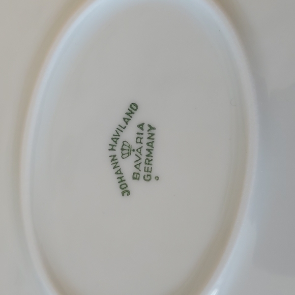 Jonathan Haviland Bavaria Germany Blue Garland 13" platter - Picture 7 of 12